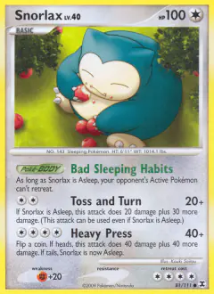 Snorlax Common card from Rising Rivals
