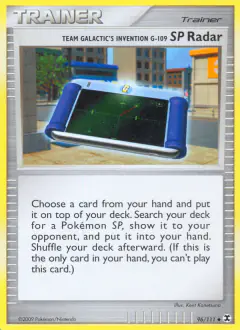 Team Galactic's Invention G-109 SP Radar Uncommon card from Rising Rivals