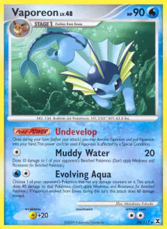 Vaporeon Rare card from Rising Rivals