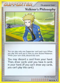 Volkner's Philosophy Uncommon card from Rising Rivals