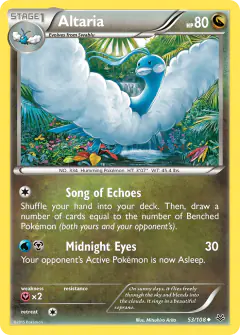 Altaria Uncommon card from Roaring Skies