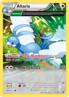 Altaria Rare card from Roaring Skies