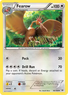 Fearow Uncommon card from Roaring Skies