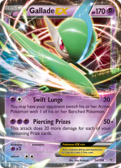 Gallade-EX Rare Holo EX card from Roaring Skies