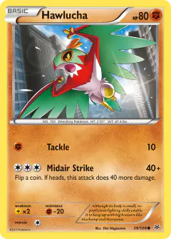 Hawlucha Common card from Roaring Skies