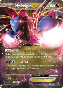 Hydreigon-EX Rare Holo EX card from Roaring Skies