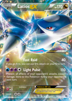 Latios-EX Rare Holo EX card from Roaring Skies