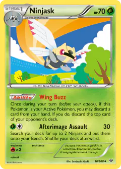 Ninjask Uncommon card from Roaring Skies