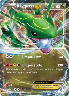 Rayquaza-EX Rare Holo EX card from Roaring Skies