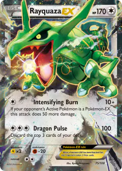 Rayquaza-EX Rare Holo EX card from Roaring Skies