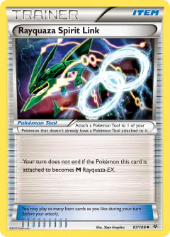 Rayquaza Spirit Link Uncommon card from Roaring Skies