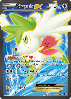 Shaymin-EX Rare Ultra card from Roaring Skies