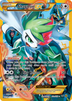 Shaymin-EX Rare Ultra card from Roaring Skies