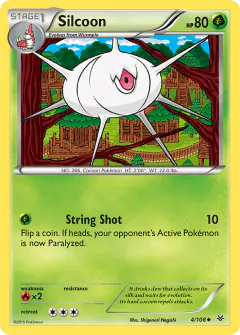 Silcoon Uncommon card from Roaring Skies