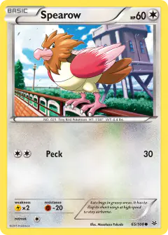 Spearow Common card from Roaring Skies