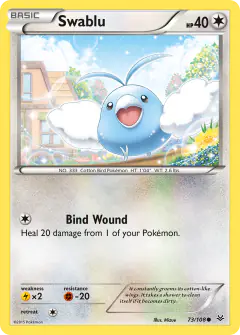 Swablu Common card from Roaring Skies