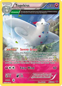 Togekiss Rare Holo card from Roaring Skies