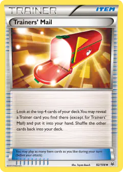 Trainers' Mail Uncommon card from Roaring Skies
