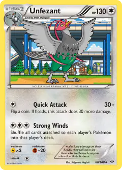 Unfezant Uncommon card from Roaring Skies
