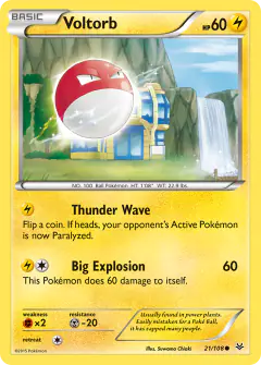 Voltorb Common card from Roaring Skies