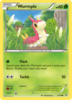 Wurmple Common card from Roaring Skies