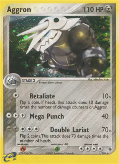 Aggron Rare Holo card from Ruby & Sapphire
