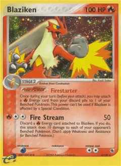 Blaziken Rare Holo card from Ruby & Sapphire