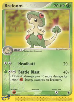Breloom Rare card from Ruby & Sapphire