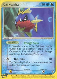 Carvanha Common card from Ruby & Sapphire