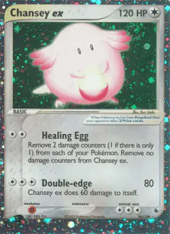 Chansey ex Rare Holo EX card from Ruby & Sapphire