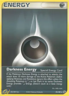Darkness Energy Rare card from Ruby & Sapphire
