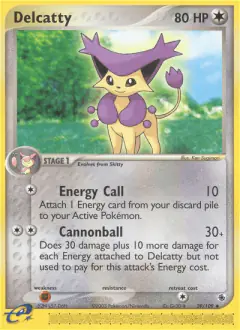 Delcatty Uncommon card from Ruby & Sapphire