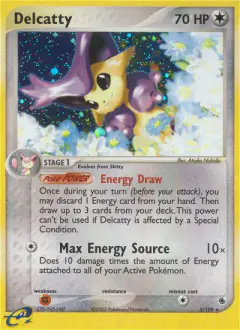 Delcatty Rare Holo card from Ruby & Sapphire
