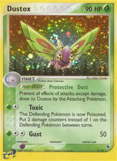 Dustox Rare Holo card from Ruby & Sapphire