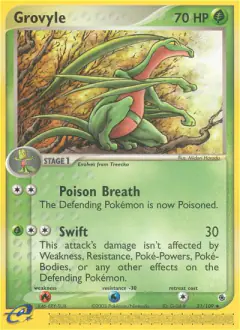 Grovyle Uncommon card from Ruby & Sapphire