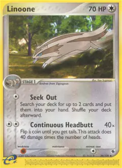 Linoone Uncommon card from Ruby & Sapphire