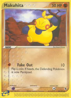 Makuhita Common card from Ruby & Sapphire