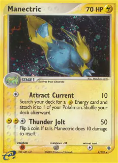 Manectric Rare Holo card from Ruby & Sapphire