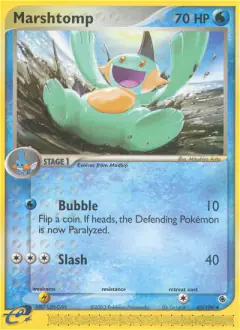 Marshtomp Uncommon card from Ruby & Sapphire
