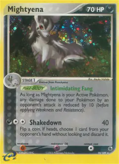 Mightyena Rare Holo card from Ruby & Sapphire
