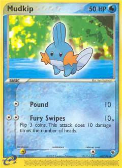 Mudkip Common card from Ruby & Sapphire