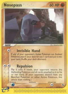 Nosepass Rare card from Ruby & Sapphire