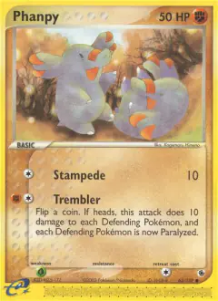 Phanpy Common card from Ruby & Sapphire