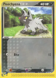 Poochyena Common card from Ruby & Sapphire