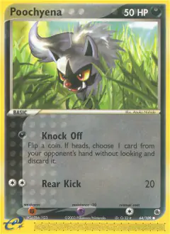 Poochyena Common card from Ruby & Sapphire