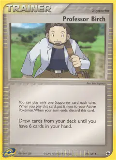 Professor Birch Uncommon card from Ruby & Sapphire
