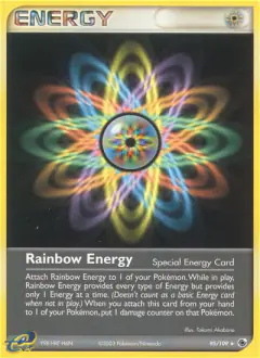 Rainbow Energy Rare card from Ruby & Sapphire