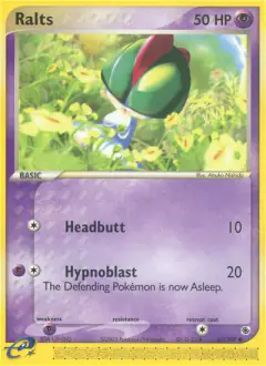 Ralts Common card from Ruby & Sapphire