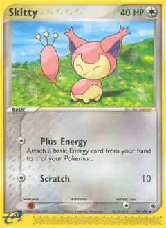 Skitty Common card from Ruby & Sapphire
