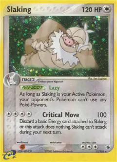 Slaking Rare Holo card from Ruby & Sapphire